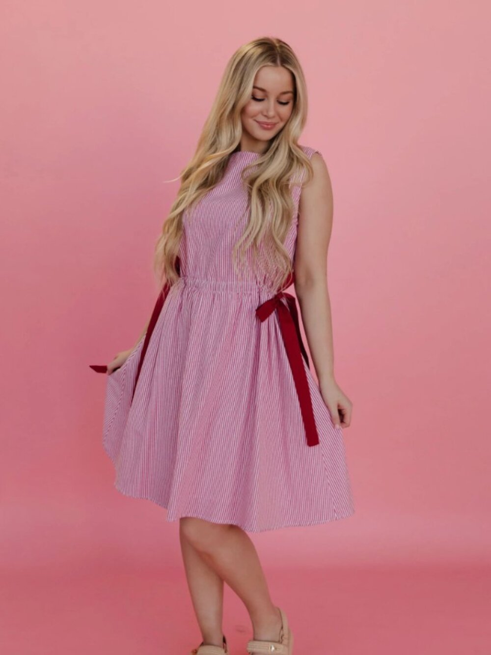 Pink Desert Stripe Nantucket Dress